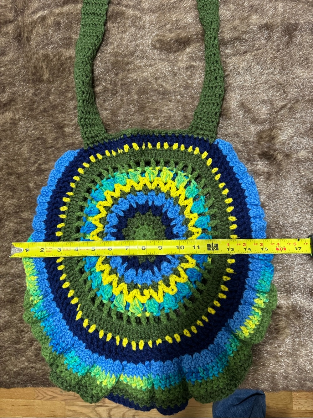 Handmade Crochet Boho Shoulder Bag - Picture 3 of 4